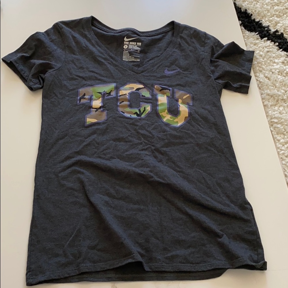 TCU V Neck T shirt NIKE NEVER WORN